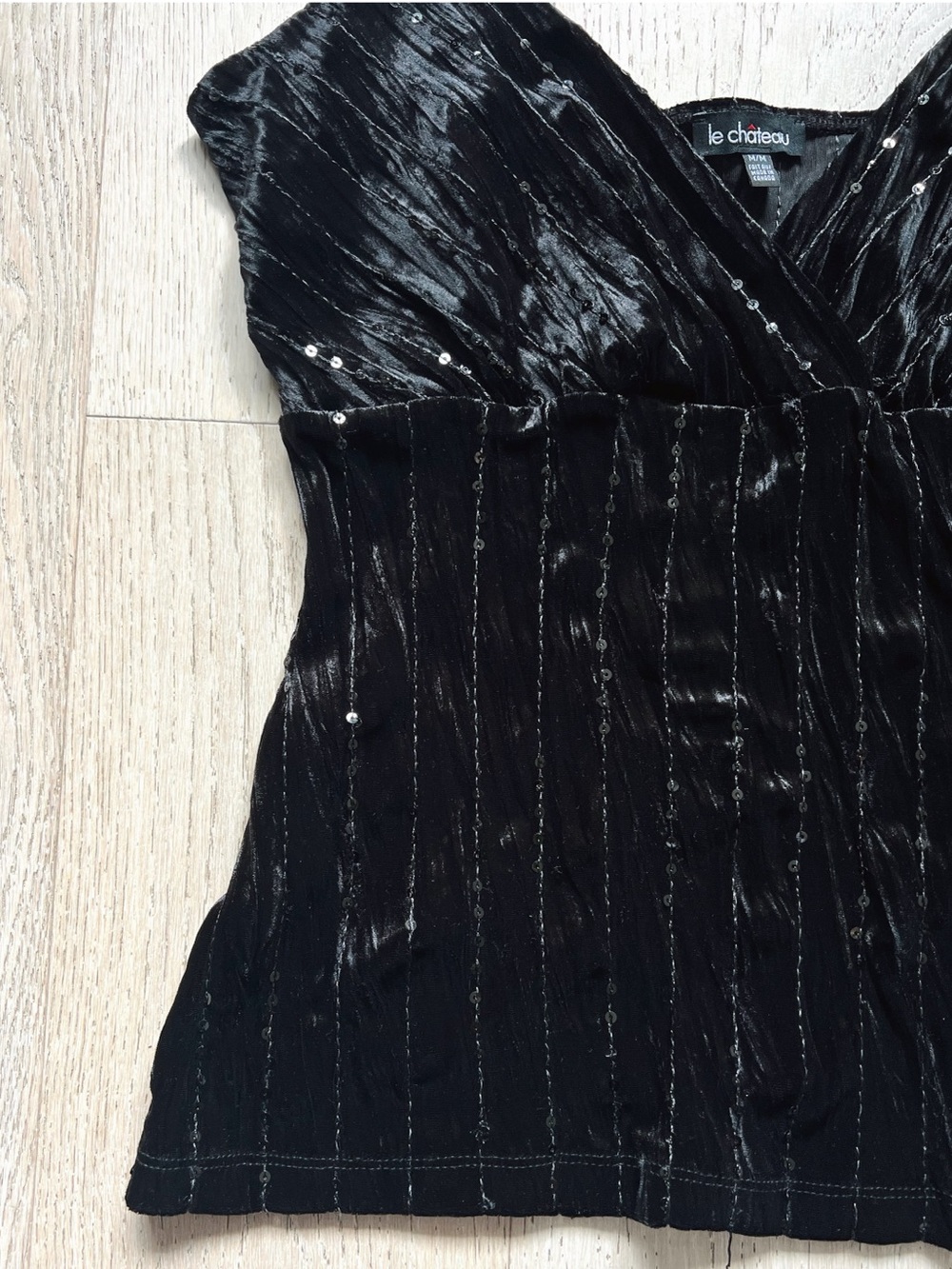 1998 Vintage Le Château | Velvet Sequin Cami Top - Picture 3 of 5